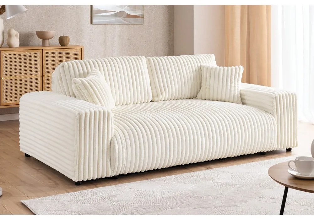 Кремав диван от рипсено кадифе 178 cm Justin – Ropez