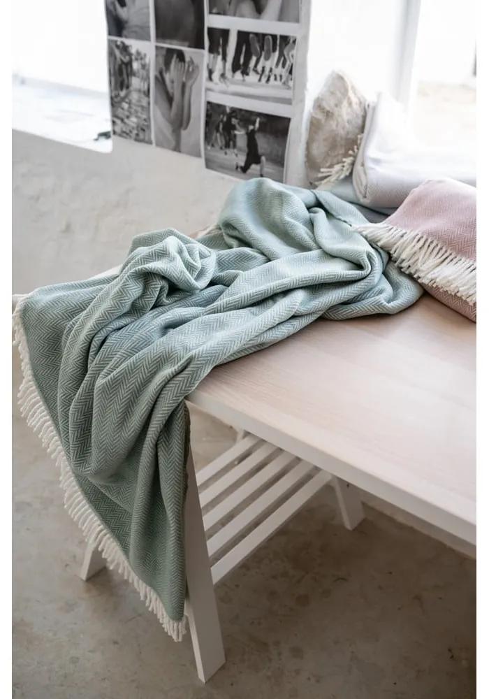 Зелено одеяло със съдържание на памук , 140 x 180 cm Skyline - Euromant
