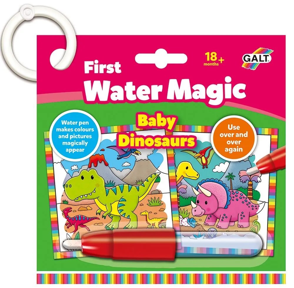 Galt - Бебешка книжка за рисуване с вода - Динозаври