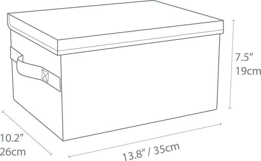 Синя текстилна кутия за съхранение с капак 35x26x19 cm Soft Storage – Bigso