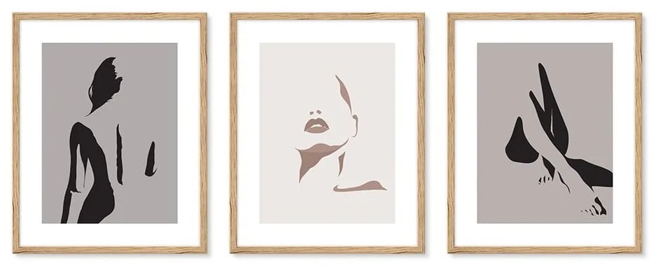 Картини в комплект 3 бр. 42x52 cm – knor