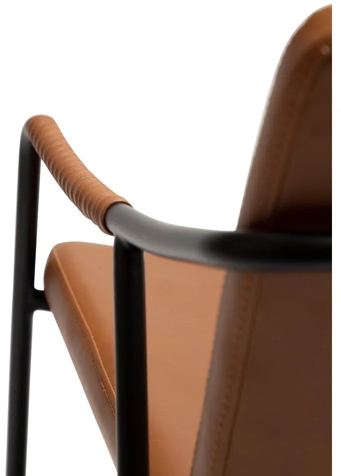 Кафяво кресло от изкуствена кожа Boto – DAN-FORM Denmark