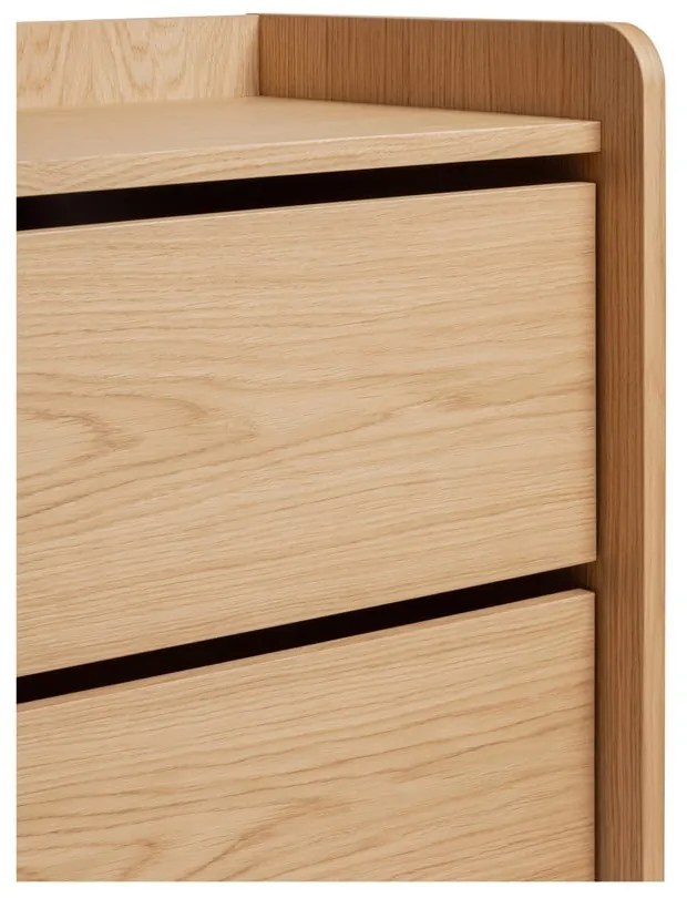 Висок скрин с дъбов декор в естествен цвят 80x82 cm Wrap - Bonami Selection