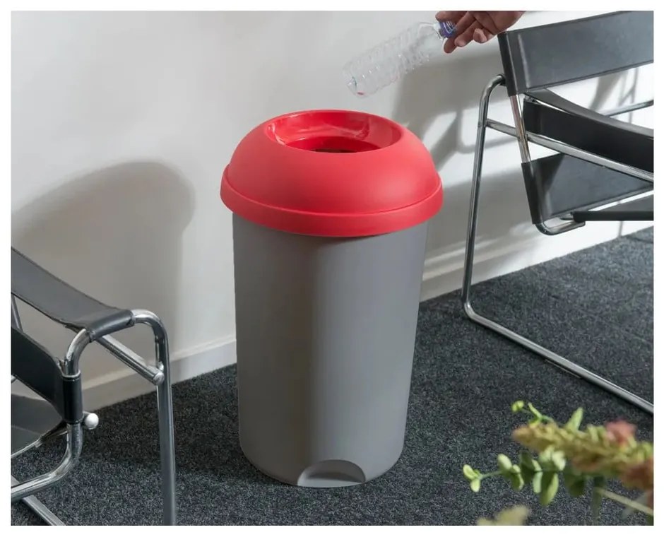 Червен пластмасов капак за кош за разделно събиране на отпадъци – Addis