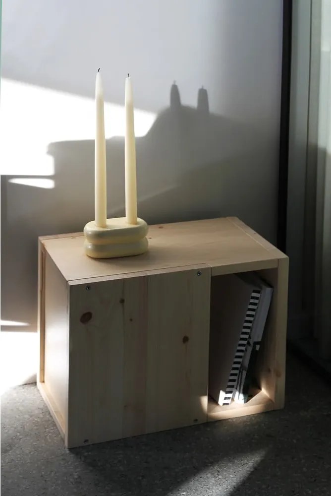 Нощно шкафче от масивен бор в естествен цвят Grab It – Karup Design