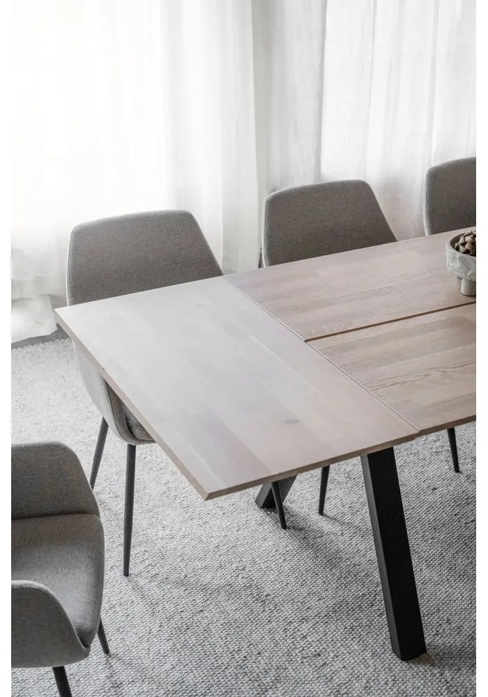 Сгъваема маса за хранене с дъбов плот 220x100 cm Carradale - Rowico