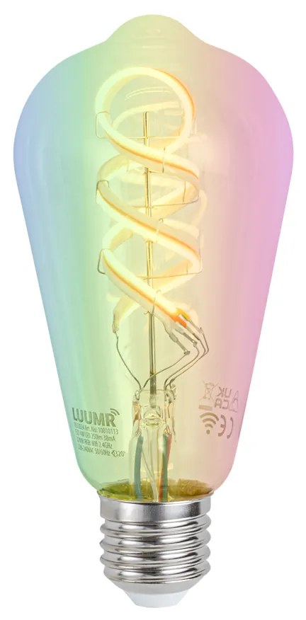 Интелигентни димируеми LED крушки E27 ST64 RGBW 4W 250lm 2700K