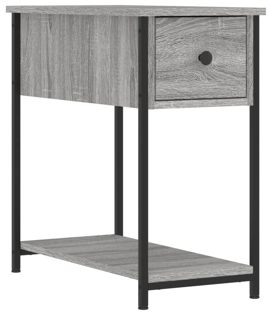 826059 vidaXL Нощно шкафче, сив сонома, 30x60x60 см, инженерно дърво