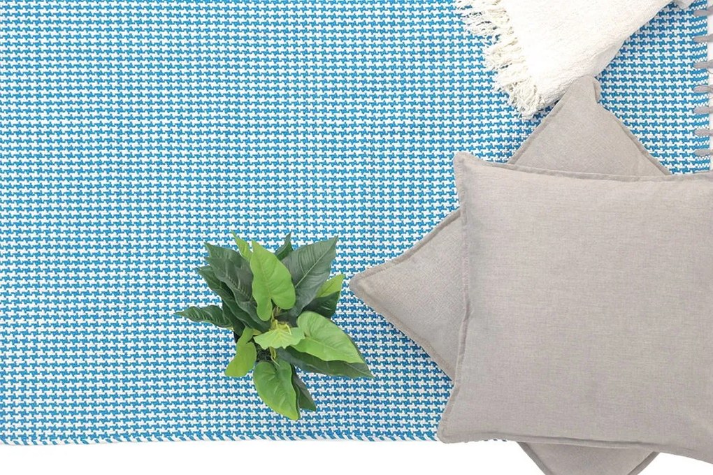 Килим houndstooth caribbean sea-130 x 190 см.