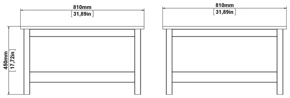 Бяла масичка за кафе 81x81 cm Madrid - Tvilum