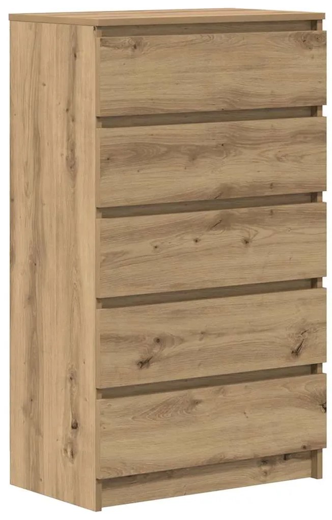 855997 vidaXL Скрин с чекмеджета, дъб артизан, 60x36x103 см, инженерно дърво