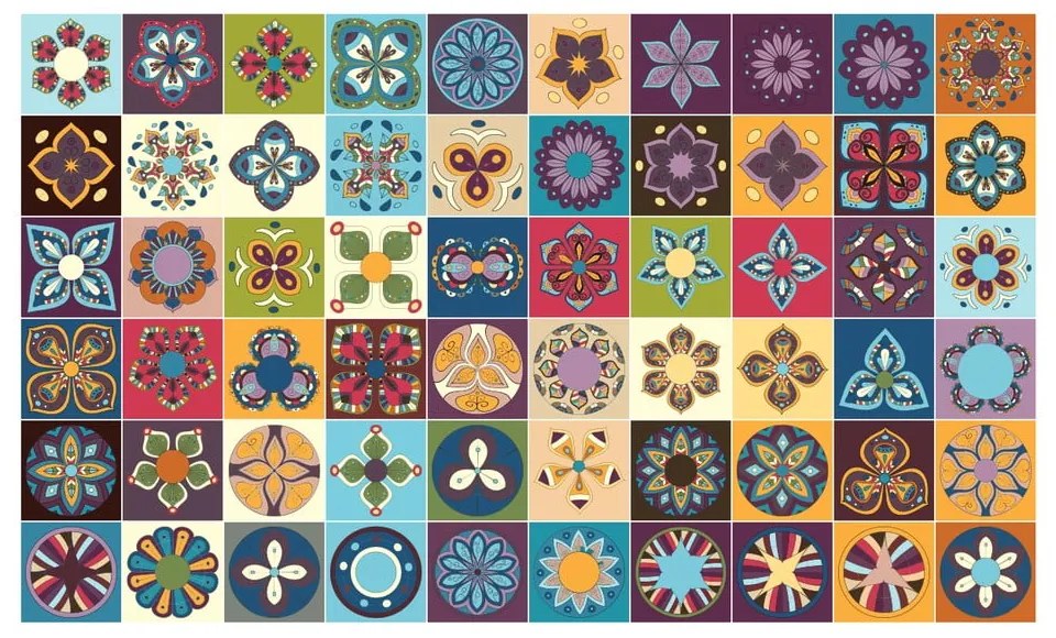 Комплект от 60 стикера Azulejos Alicante - Ambiance