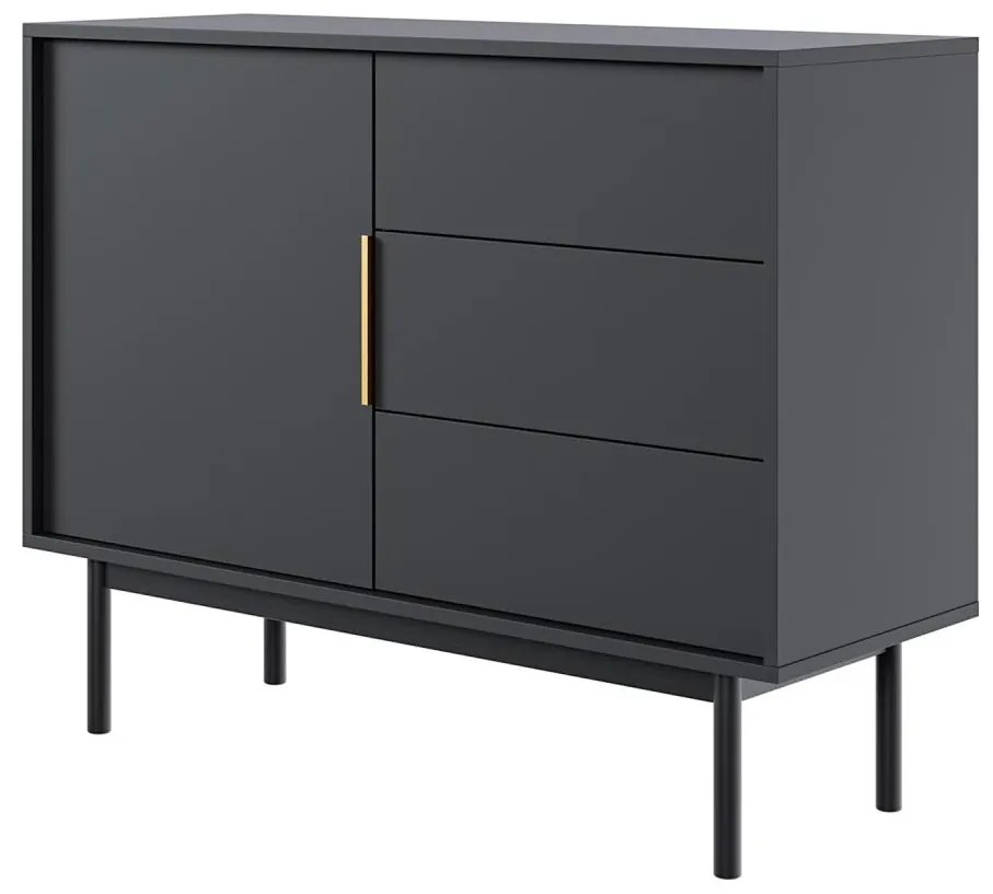 Черен комод ELI