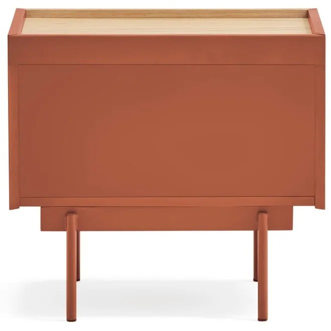 Нощно шкафче в тухлено естествен цвят в дъбов декор Otto - Teulat