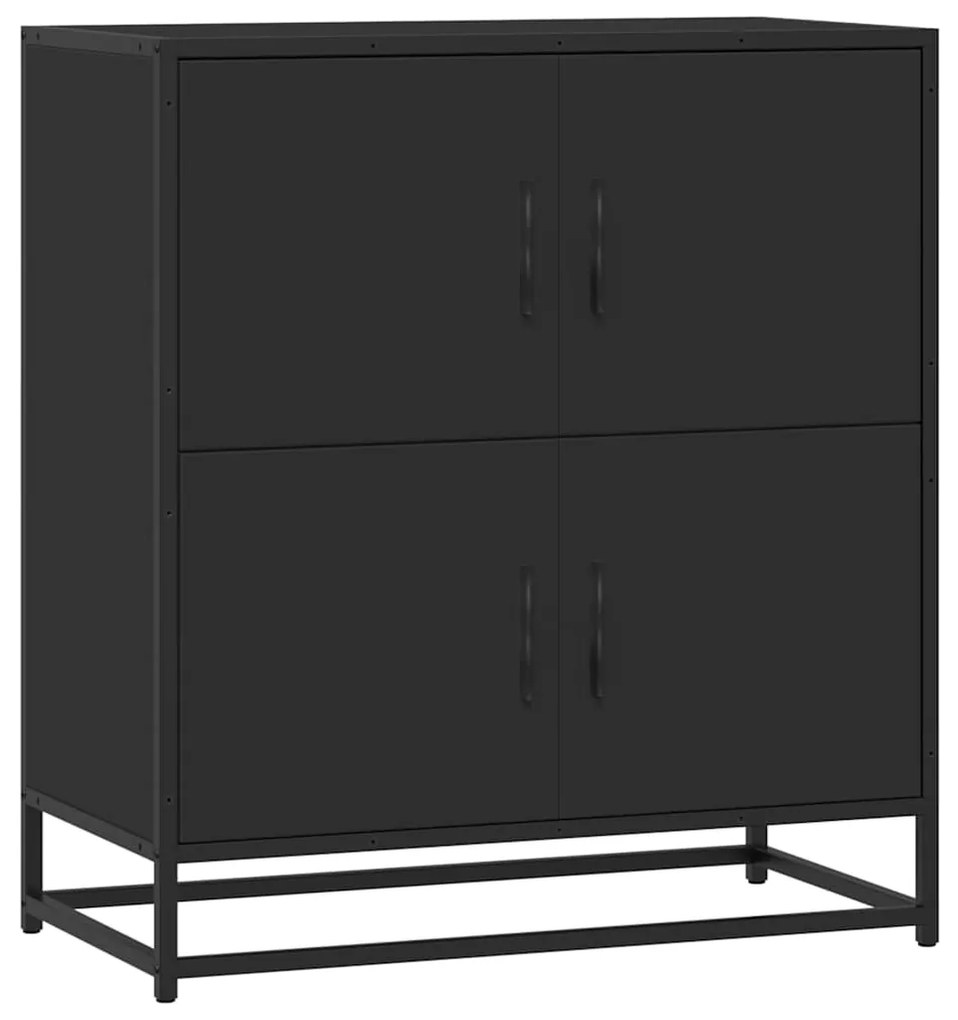 848989 vidaXL Бюфет, черен, 68x35x76 см, инженерно дърво