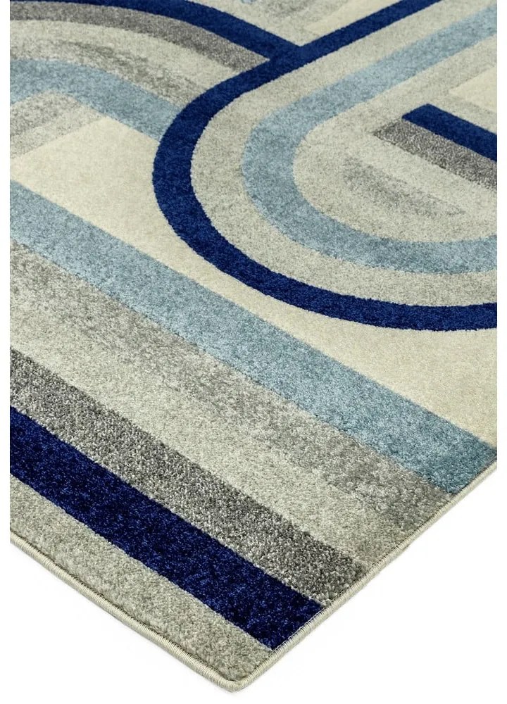 Сиво-син килим 200x290 cm Nova Retro Blue – Asiatic Carpets