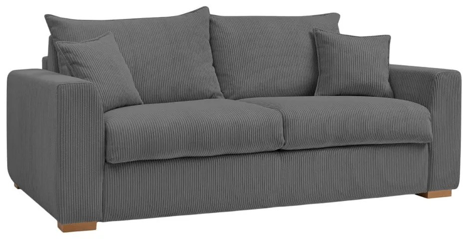 Сив разтегателен диван от рипсено кадифе 225 cm Augustin – Bobochic Paris