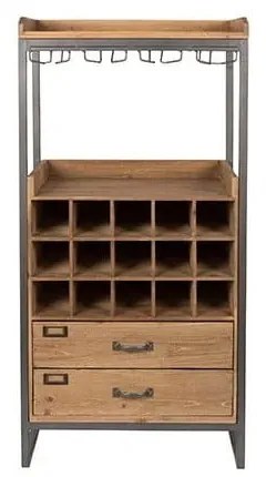 Шкаф за вино, изработен от елхово дърво Edgar - White Label