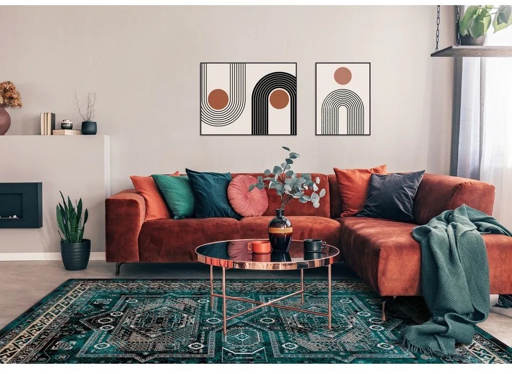 Вълнен килим в бензинов цвят 200x300 cm Mia - Agnella