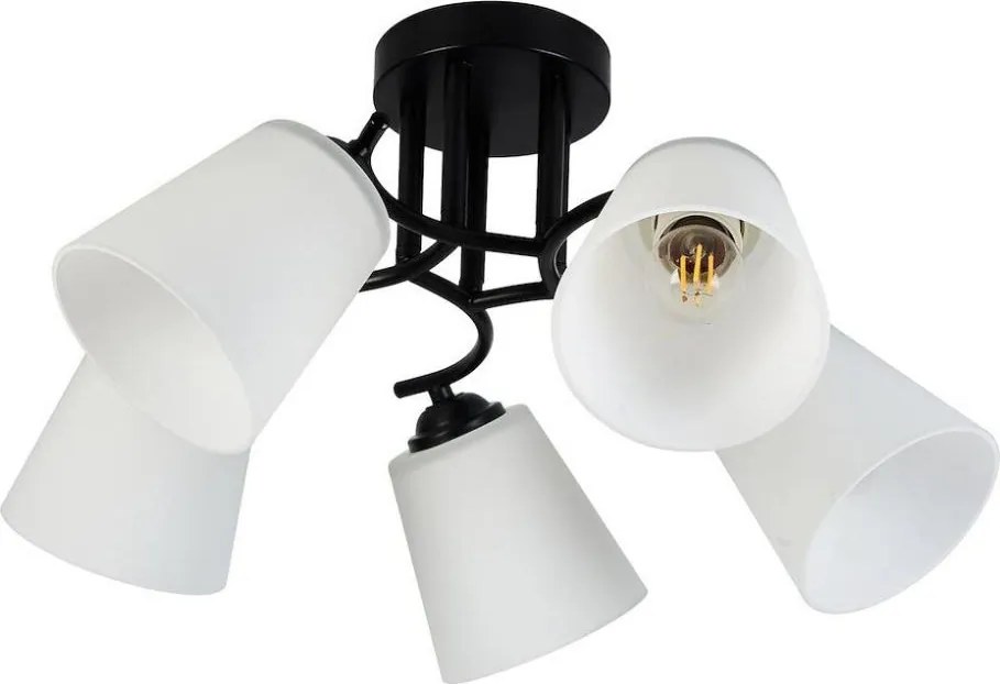 Плафон PAFOS 5xE27/15W/230V черен