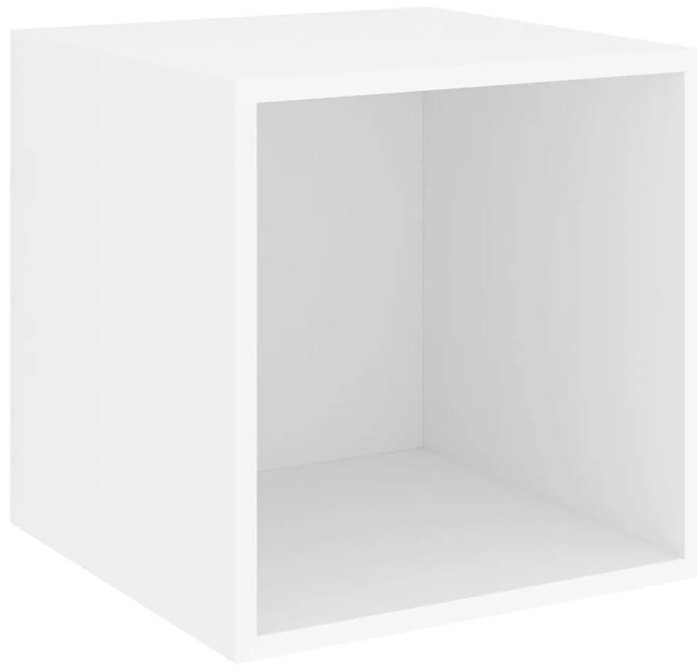 805444 vidaXL Стенен шкаф, бял, 37x37x37 см, ПДЧ