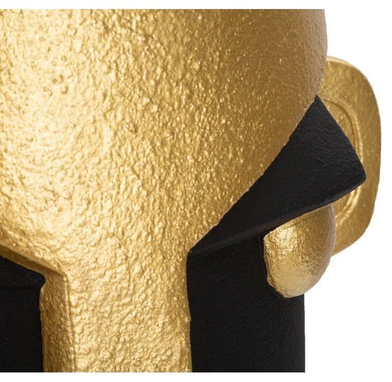 Висока ваза от полирезин в черно и златно 40 cm Tribal - Mauro Ferretti