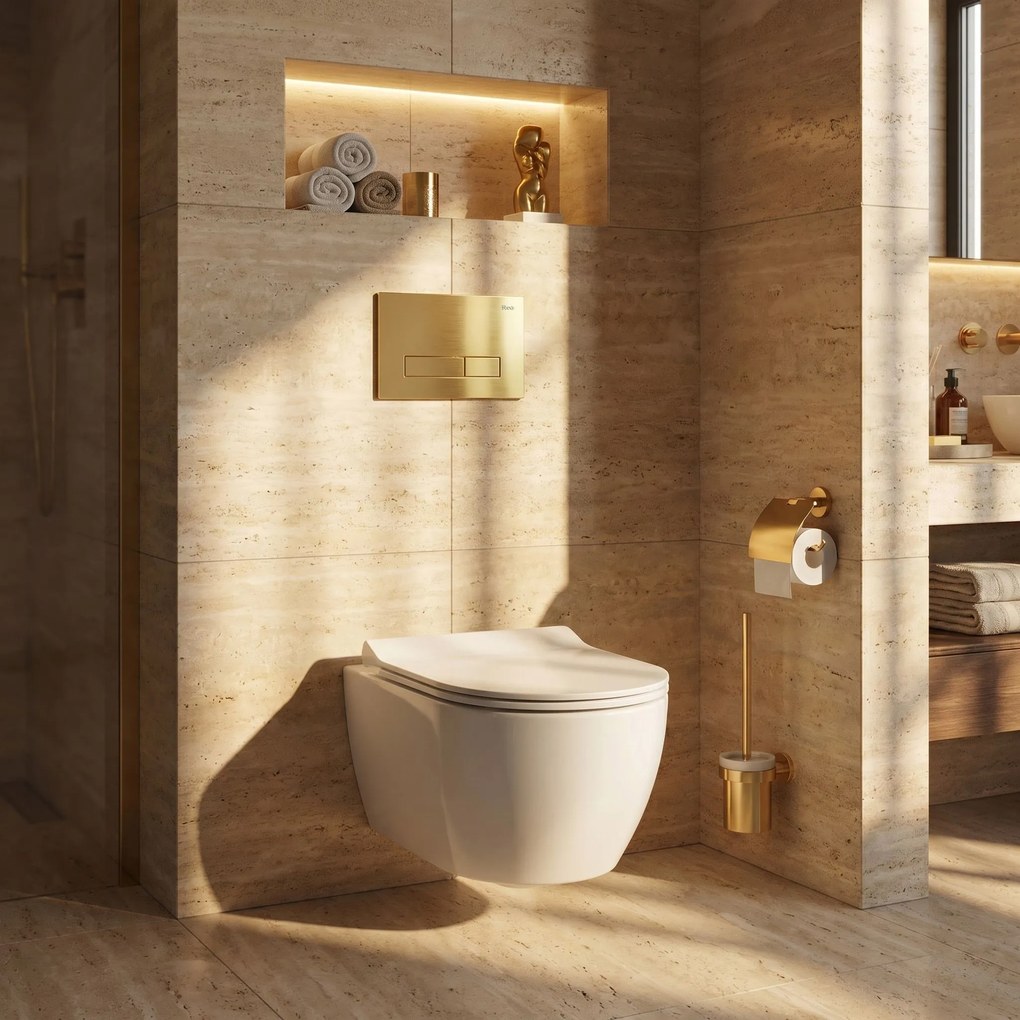 Комплект Структура за Вграждане за WC Slim 024N с Бутон HD Gold