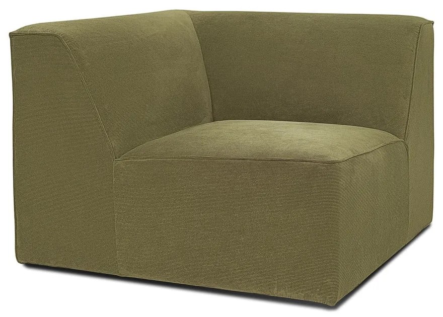 Зелен велурен диван модул Sting - Scandic