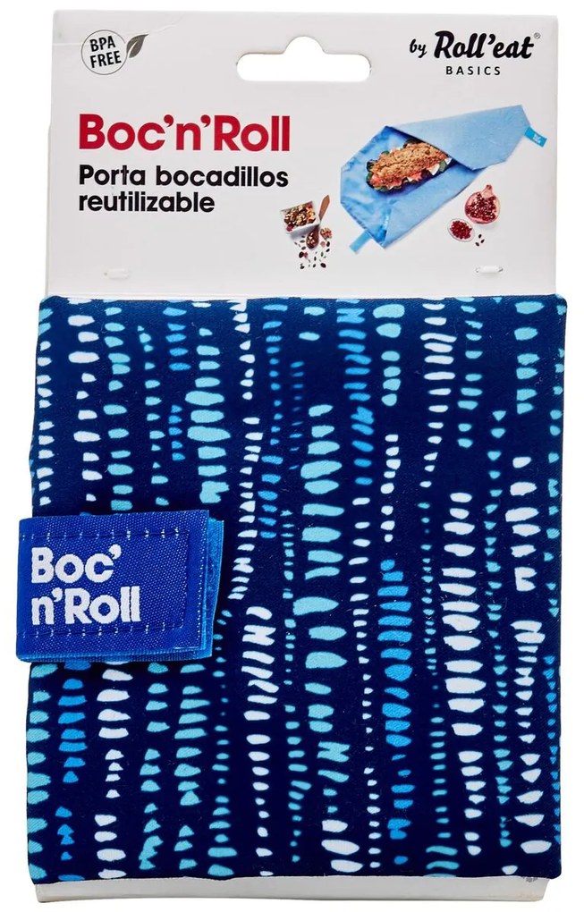 Кутия за Сандвичи Roll'eat Boc'n'roll Essential Marine Син (11 x 15 cm)