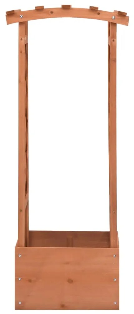 316391 vidaXL Плантер с решетка и арка, 49x39x117 см, чам