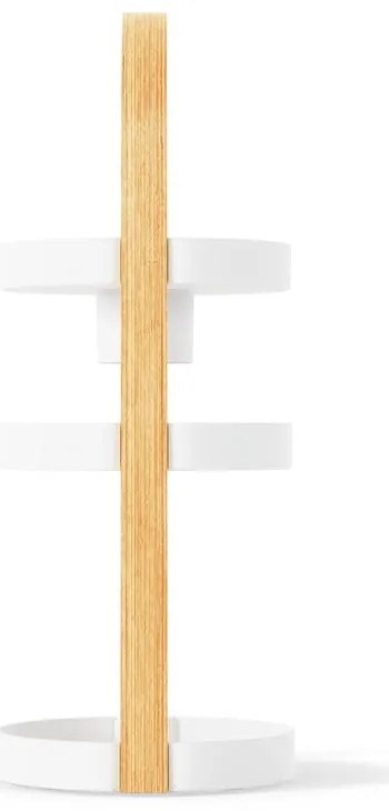 Дървен органайзер за баня в бял и естествен цвят Bellwood - Umbra