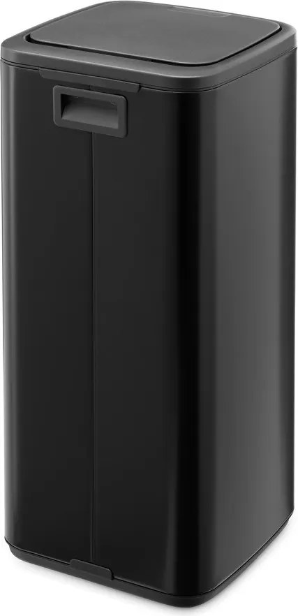 Матово черно стоманено кошче за боклук отваряне с докосване 30 l Bo Touch – Brabantia