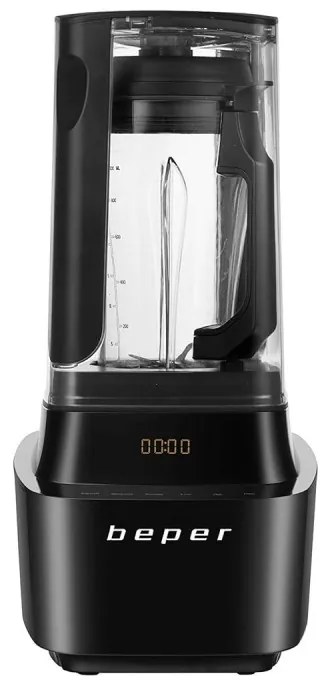 Разопакован: Вакуумен блендер Beper BP.620, 1000W, 1L, BPA Free, Шумоизолираща капачка, Soft Touch, 2скорости+импулси, Черен