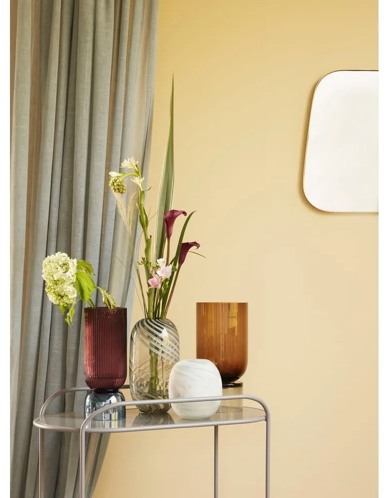 Ваза от сиво стъкло Lara, височина 28 cm - Hübsch