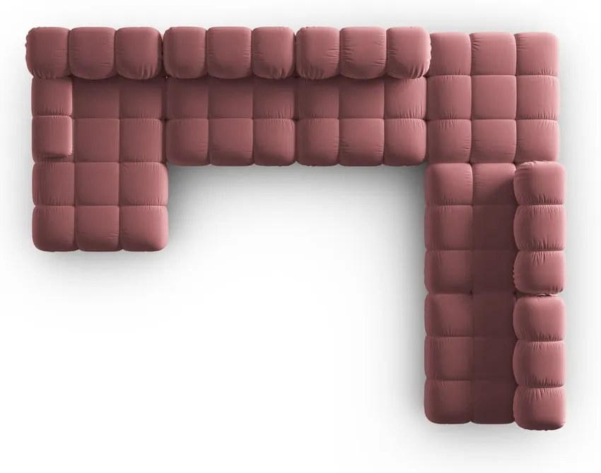 Диван от розово кадифе 379 cm Bellis - Micadoni Home