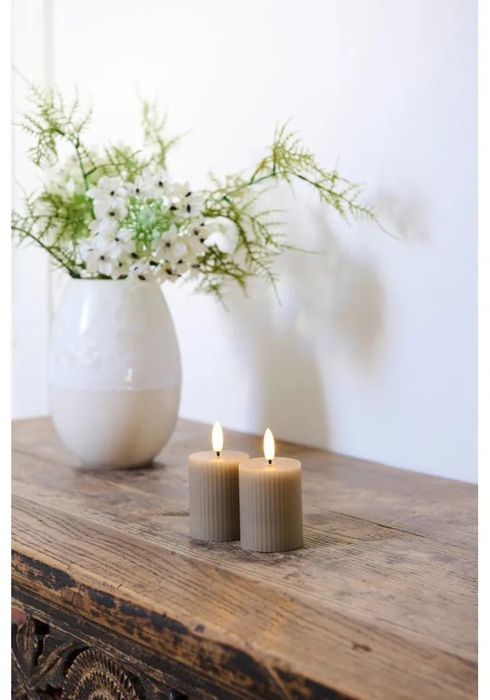 Сиви светлинни декорации в комплект от 2 Smilla - Sirius