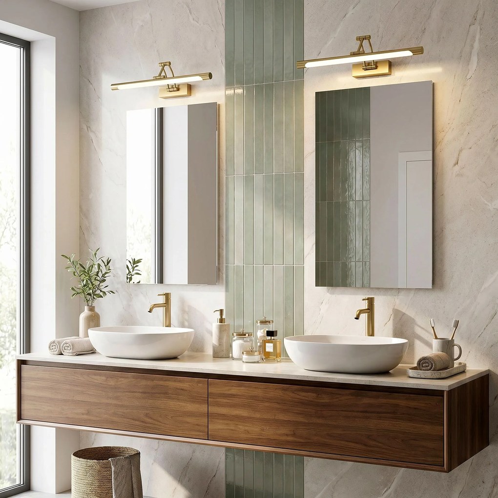 LED аплик за баня SWE022-1W 42cm Brush Gold
