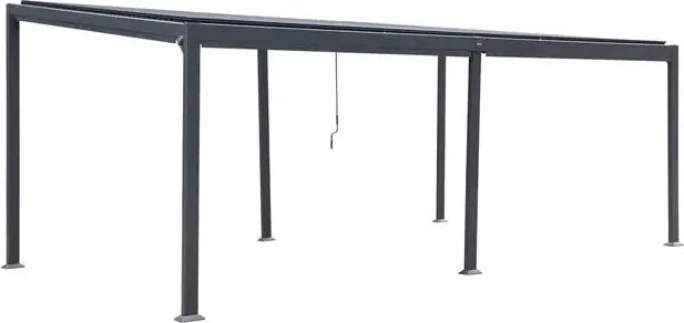 Ламелна пергола Hesperide Avila, Алуминий, Графит, 6x3.5 m