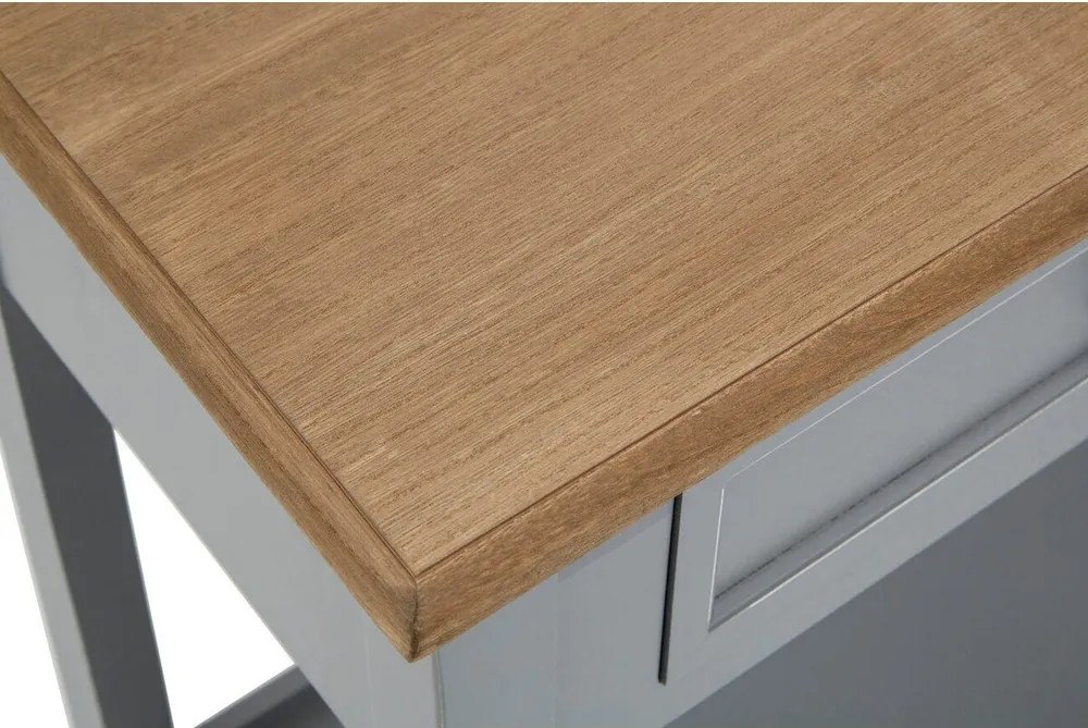 Сива конзолна маса от масивна Пауловния 34,5x99 cm Henley – Premier Housewares