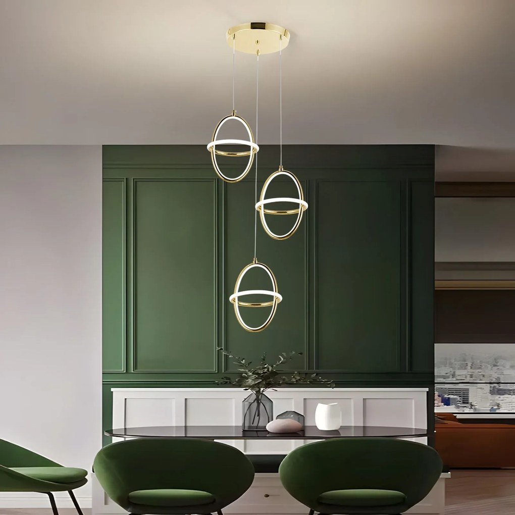 Висяща LED лампа G064-3CPR Gold