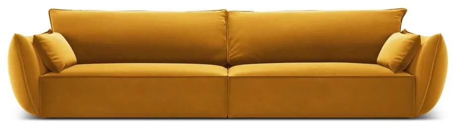 Кадифен диван в цвят горчица 248 cm Vanda – Mazzini Sofas