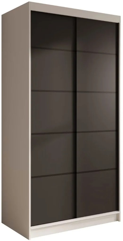 Гардероб Wardis 100 плъзгащ се-Leuko-Мауро