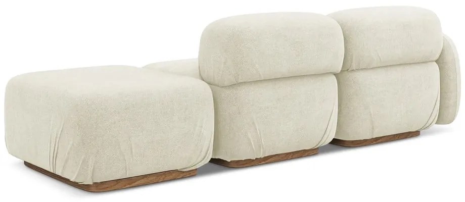 Кремав модулна лежанка от букле (десен ъгъл) Ailani – Makamii