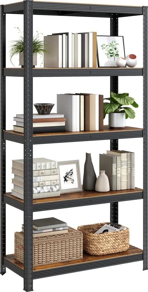 Регал ORDIFY кафяв/черен