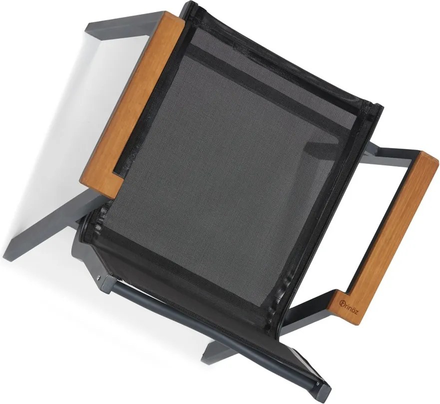 Градински столове комплект (6 броя) Ottowa, цвят Сив Черен