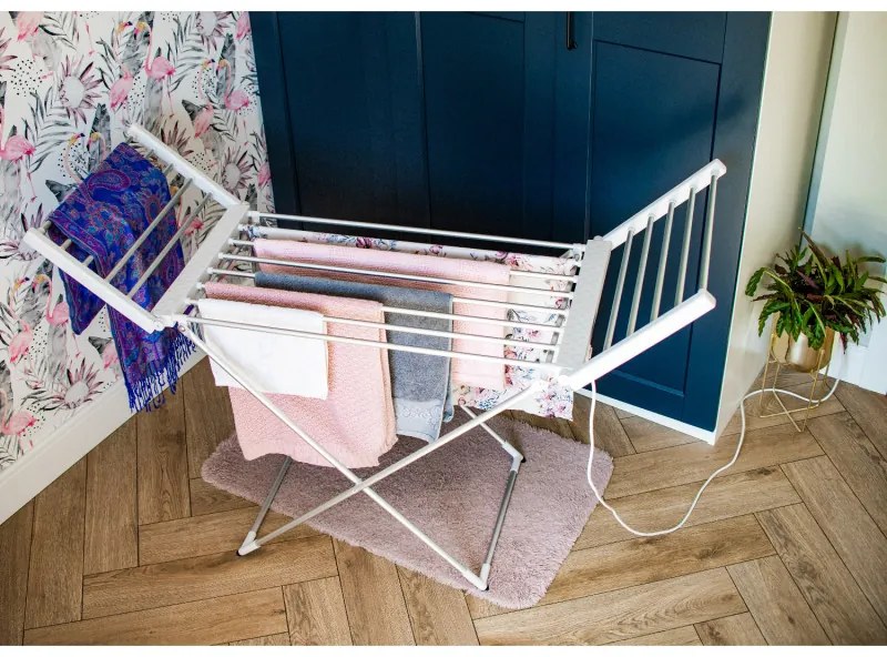 Електрически сушилник за дрехи Adler AD 7821, 220W, 18 нагревателни елемента, IP22, Бял