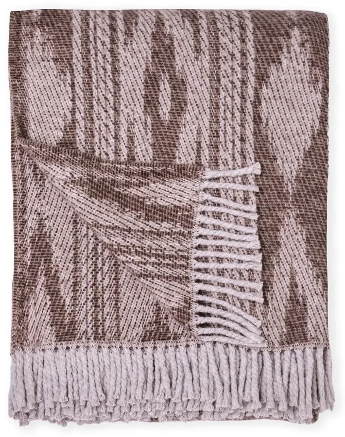 Кафяво одеяло със съдържание на памук , 140 x 180 cm Zanzibar - Euromant