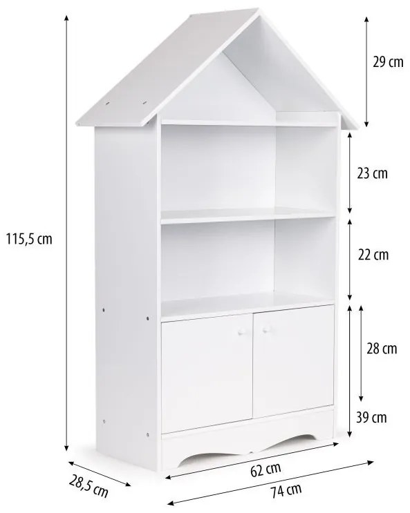 Шкаф във формата на къщичка за детски играчки Ecotoys