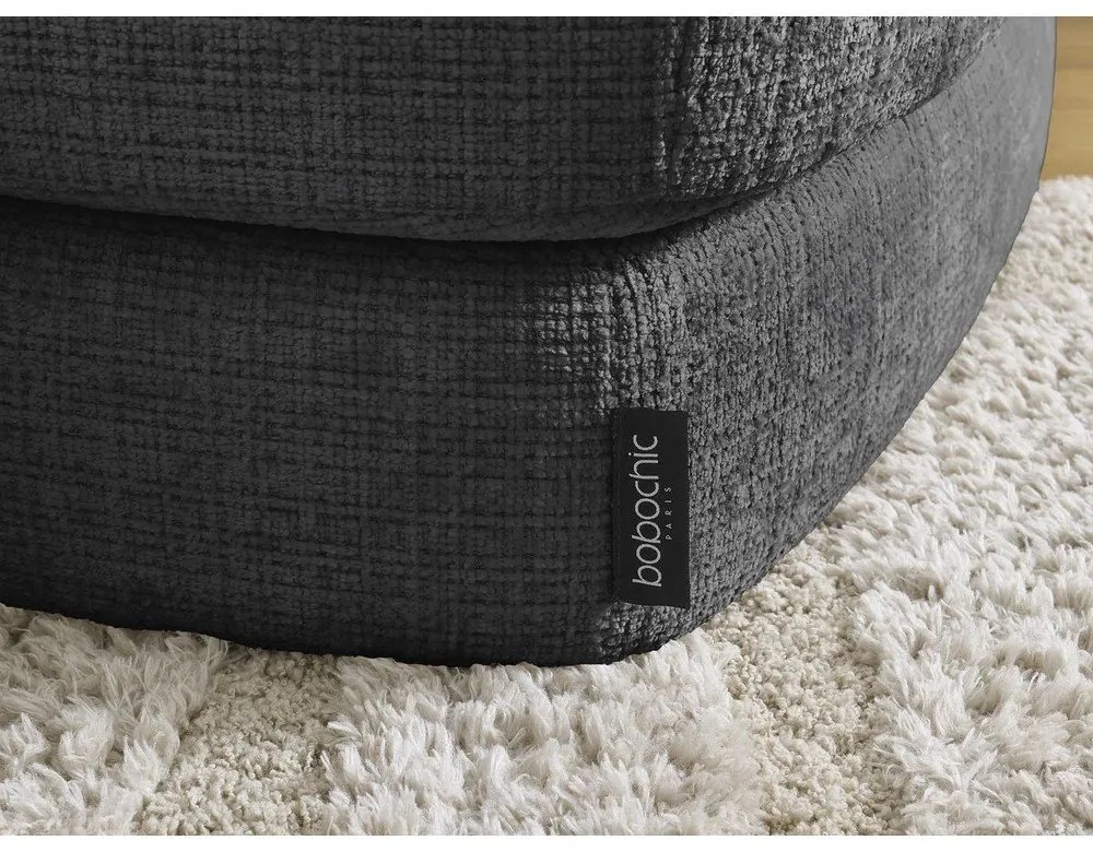 Черна шенилова табуретка Leonore – Bobochic Paris