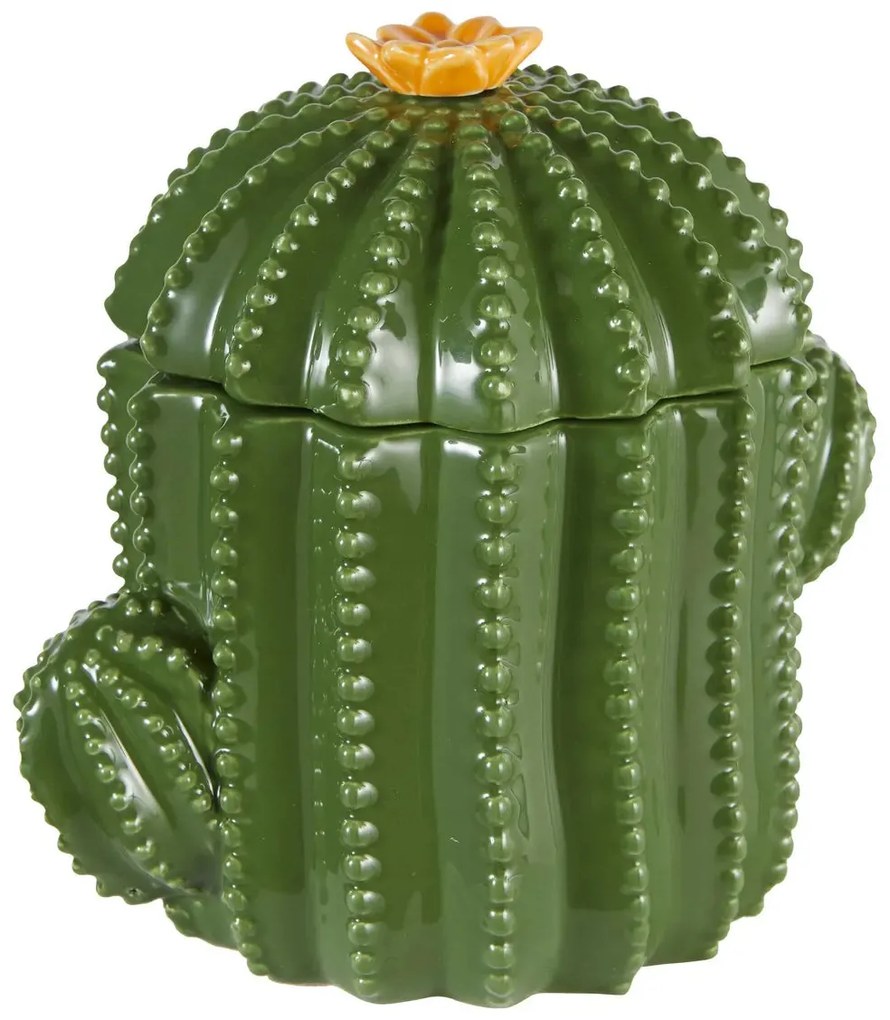 Кутия за съхранение atmosphera Yucatan, 16xH15.5x11cm, Керамика, Зелен